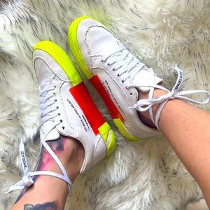 OffWhite off-white neon and white shoes